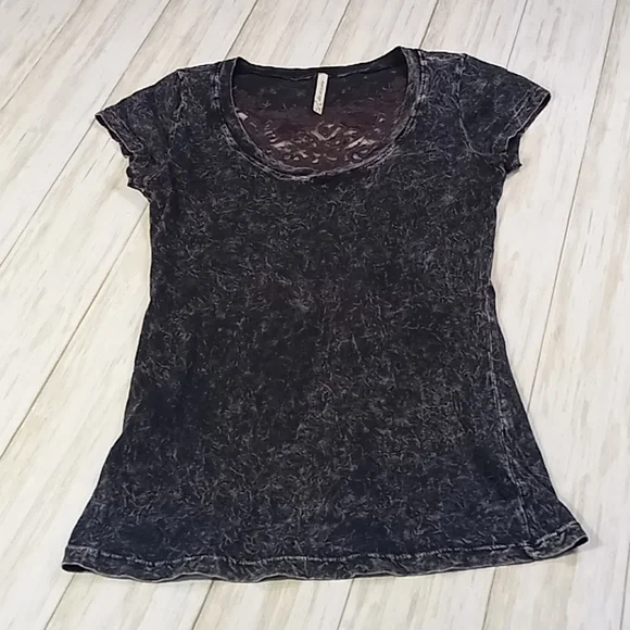 American age Acid Wash Lace Wing Back Tshirt Size M - Picture 6 of 14